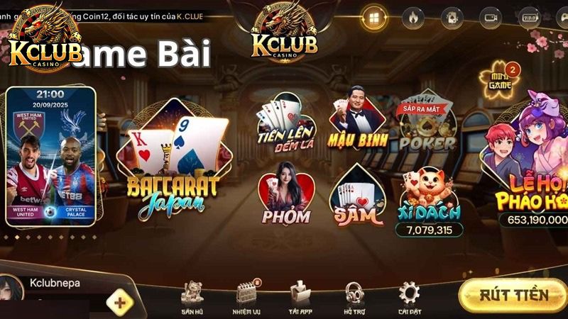 Những siêu phẩm game bài hấp dẫn tại Kclub