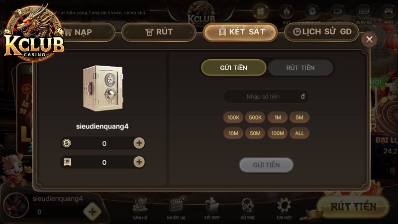 Tìm hiểu điều kiện nạp tiền và rút tiền Kclub